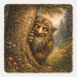 Spähender norwegischer Troll, Aufkleber