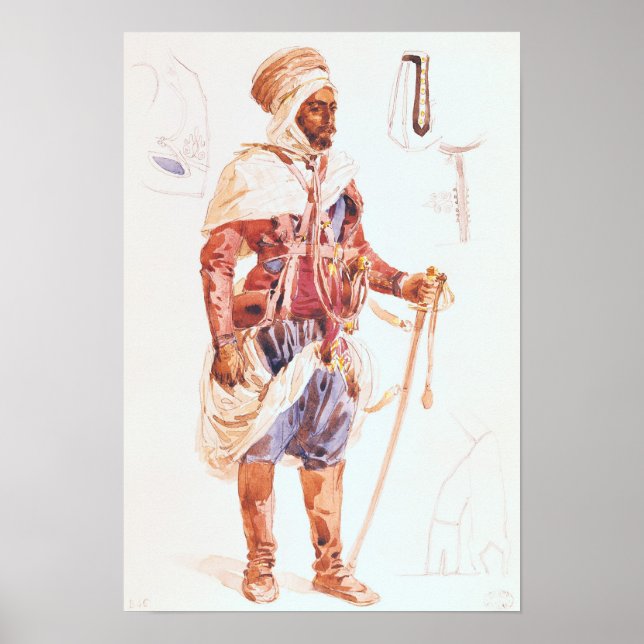 Spahi mit seinem Schwert, c.1854 Poster (Vorne)