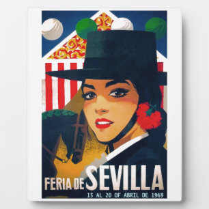 Spain 1969 Seville April Fair Poster Fotoplatte