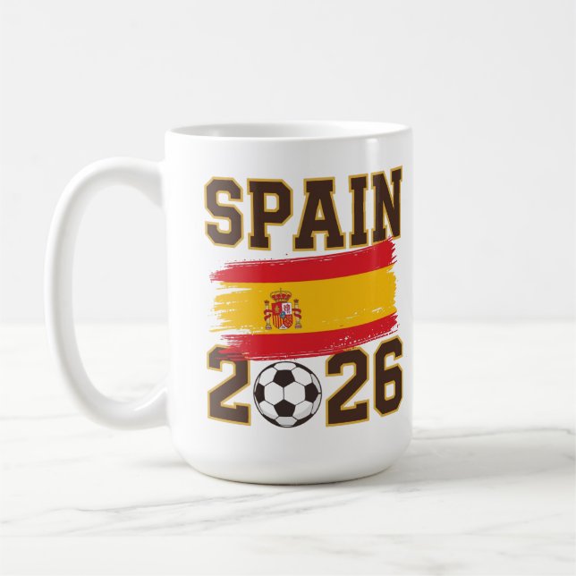 Spain 2026 Soccer Design Kaffeetasse (Links)