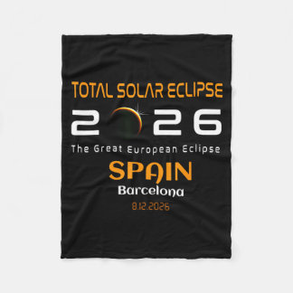 Spain Barcelona Total Solar Eclipse August 2026 Fleecedecke