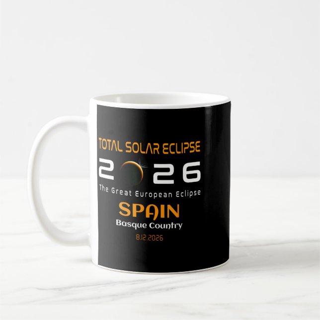 Spain Basque Country Total Solar Eclipse August Kaffeetasse (Links)