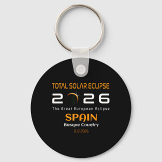 Spain Basque Country Total Solar Eclipse August Schlüsselanhänger