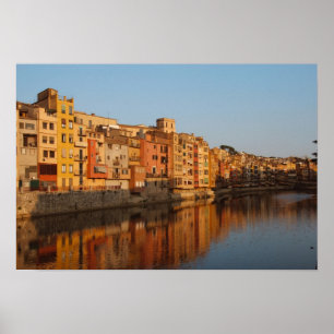 Spain. Catalonia. Gerona. Houses on the Onyar Poster
