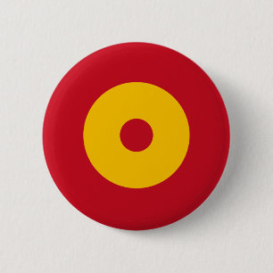 Spain country flag roundel round circle symbol arm button