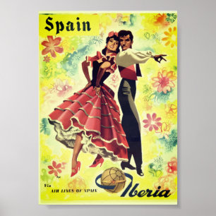 Spain Dancers Vintage Poster