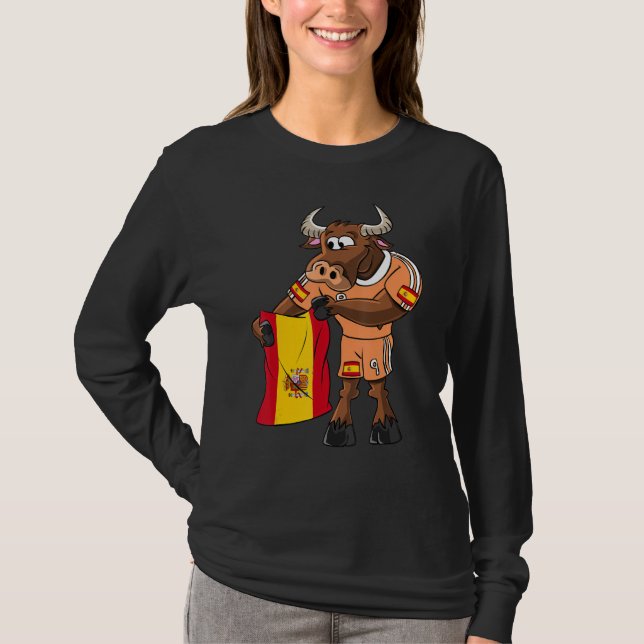 Spain fan bull T-Shirt (Vorderseite)