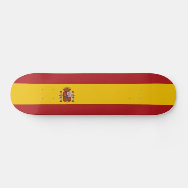 Spain Flag Skateboard (Horizontal)