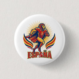 Spain Football Lion Hero National Pride Action Art Button