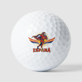 Spain Football Lion Hero National Pride Action Art Golfball