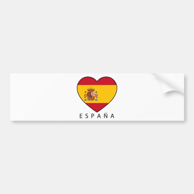 Spain Heart with black ESPANA Autoaufkleber (Vorne)