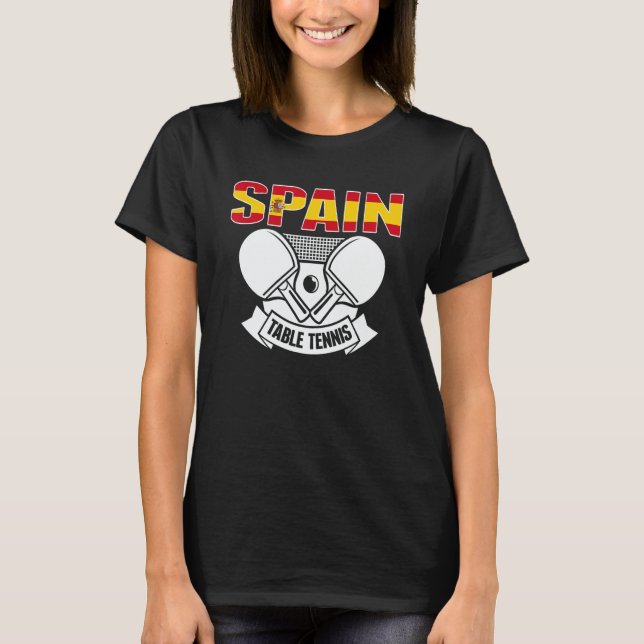 Spain Ping Pong   Spanish Table Tennis Team Suppor T-Shirt (Vorderseite)