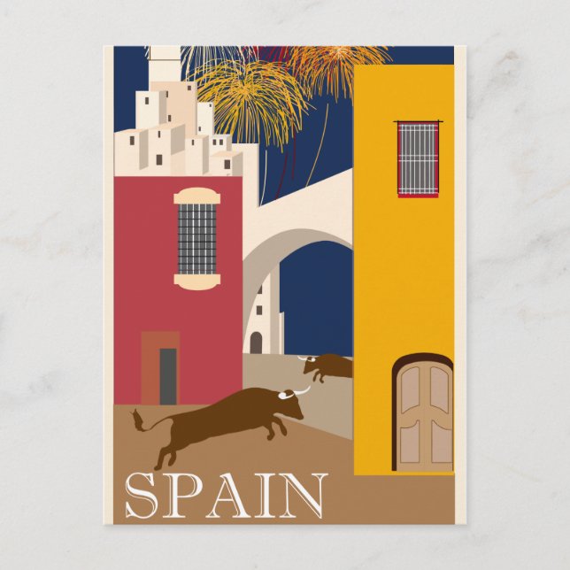 Spain Vintage Postkarte (Vorderseite)