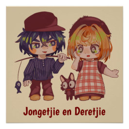 Spakenburgs jongetje en meisje chibi poster