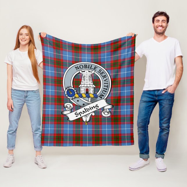 Spalding Clan Abzeichen Tartan Kariert Fleecedecke (Beispiel)
