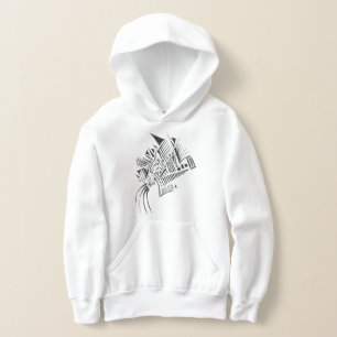 Spalten Schwarz Weiß Abstrakte Stammes-Tätowierkun Hoodie