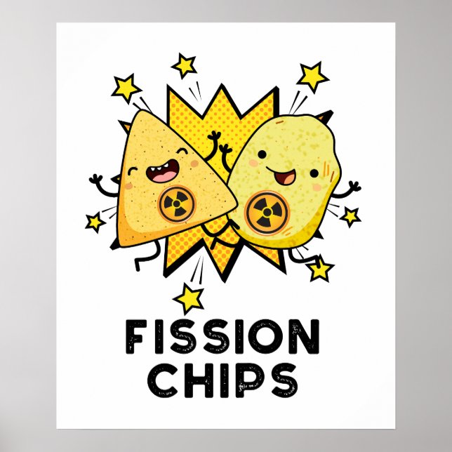 Spaltung Chips Funny Physical Food Puff Poster (Vorne)