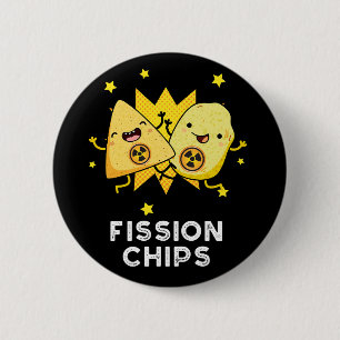 Spaltung Chips Funny Physical Food Pun Dark BG Button