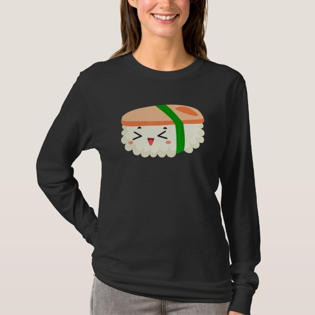 Spam Musubi Food Instruction Diagram Japanese Hawa T-Shirt (Vorderseite)