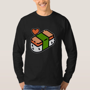 Spam Musubi Food Instruction Diagramm Japanisch Ha T-Shirt