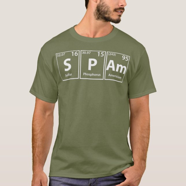 Spam SPAm Periodische Tabellenelemente T-Shirt (Vorderseite)