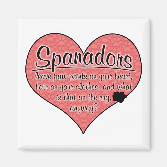 Spanador Paw Prints Hunde Humor Magnet (Vorne)
