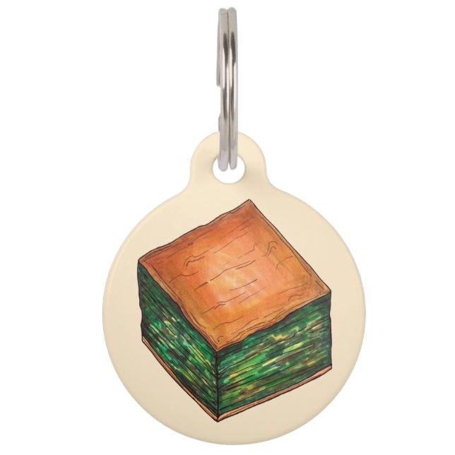 Spanakopita Griechisch Food Spinach Feta Phyllo Pi Haustiermarke (Vorderseite)