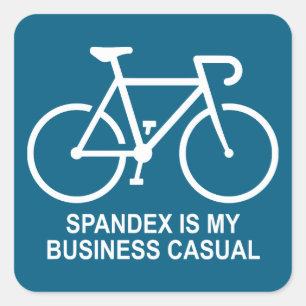 Spandex ist mein Business-Casual-Fahrradfahren Quadratischer Aufkleber
