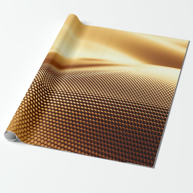 Spandrapery luxuriöser goldener Hintergrund. 3D-Kr Geschenkpapier (Ungerollt)