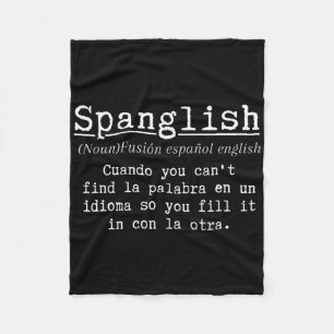 Spanglish-Definition Lustiger Spanischlehrer Bilin Fleecedecke