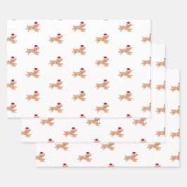 Spaniel Dog Christmas  Geschenkpapier Set