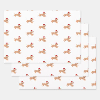 Spaniel Dog Christmas  Geschenkpapier Set