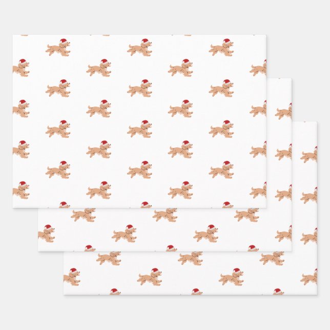 Spaniel Dog Christmas  Geschenkpapier Set (Set)