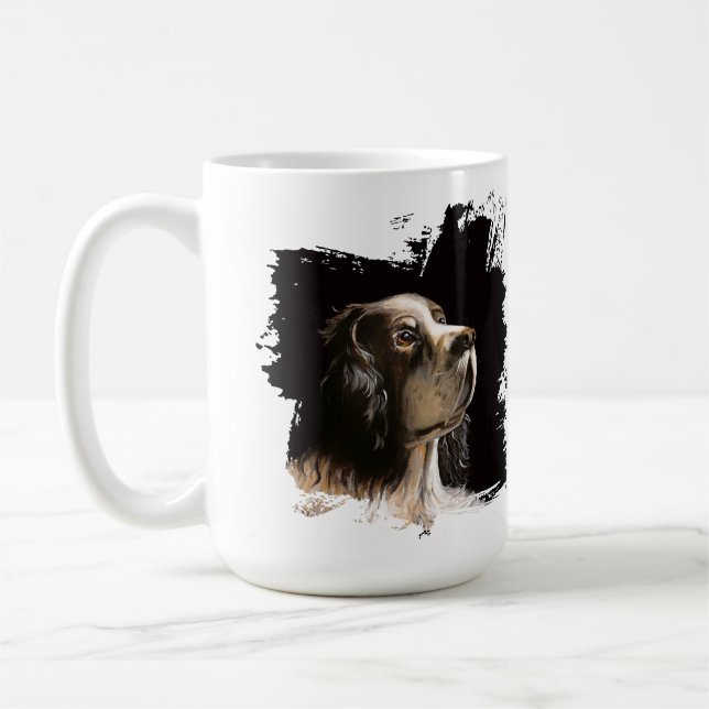 Spaniel-Hund-Liebe-Tasse  Kaffeetasse (Links)