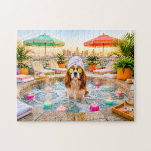 Spaniel im Wellness-Pool Puzzle