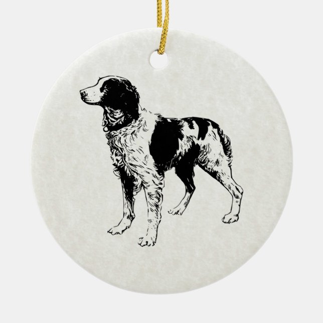 Spaniel Keramikornament (Vorne)