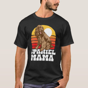 Spaniel Mama Niedlich Retro Cocker 80er Sunset Vin T-Shirt