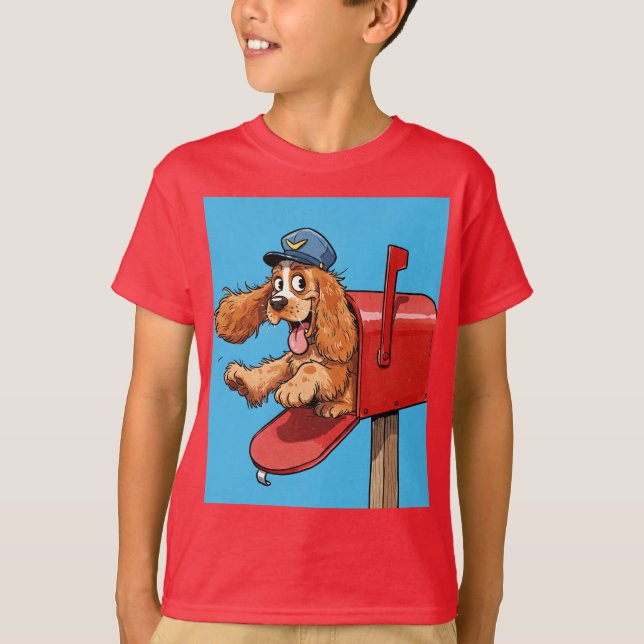 Spaniel Postman von Natasha Us T-Shirt (Vorderseite)