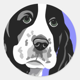 Spaniel Runder Aufkleber