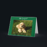 SPANIEL SAYS WOOF-AND-HAPPY BIRTHDAY MOM KARTE<br><div class="desc">LOVE OUR DOG! HOPE YOU DO AS WELL (BUT NOW HE IS 10) AND HE WANTS YOUR MOM TO HAVE A VERY HAPPY BIRTHDAY. THANK YOU FOR STOPPING BY ONE OF MY EIGHT STORES!!</div>