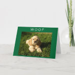 SPANIEL SAYS WOOF-AND-HAPPY BIRTHDAY MOM KARTE<br><div class="desc">LOVE OUR DOG! HOPE YOU DO AS WELL (BUT NOW HE IS 10) AND HE WANTS YOUR MOM TO HAVE A VERY HAPPY BIRTHDAY. THANK YOU FOR STOPPING BY ONE OF MY EIGHT STORES!!</div>