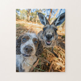Spaniel Selfie With Kangaroo Puzzle