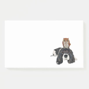 SPANIEL U. EULE POST-IT KLEBEZETTEL