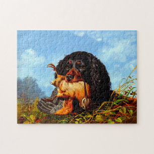Spaniel und Waldschnepfe Arthur Fitzwilliam Tait 1 Puzzle