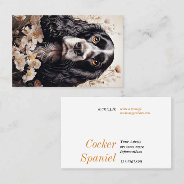 Spaniel  visitenkarte (Vorne/Hinten)
