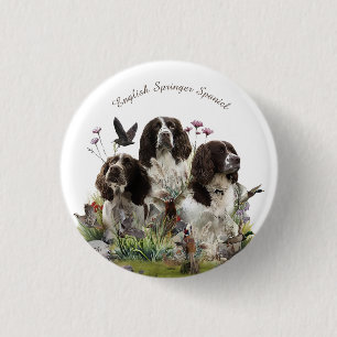 Spaniels "English Springer", Art Button