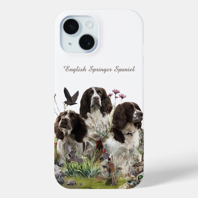 Spaniels "English Springer", Art Case-Mate iPhone Hülle (Rückseite)