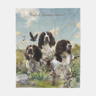 Spaniels "English Springer", Art Fleecedecke