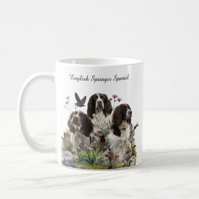 Spaniels "English Springer", Art Kaffeetasse (Links)