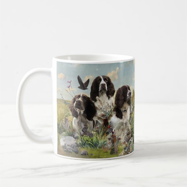 Spaniels "English Springer", Art Kaffeetasse (Links)